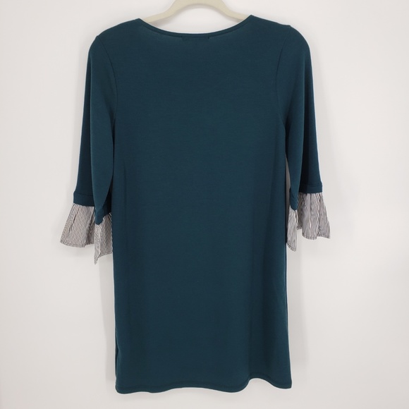 Pleione Shift Dress with Striped Bell Sleeves XS - Picture 7 of 7